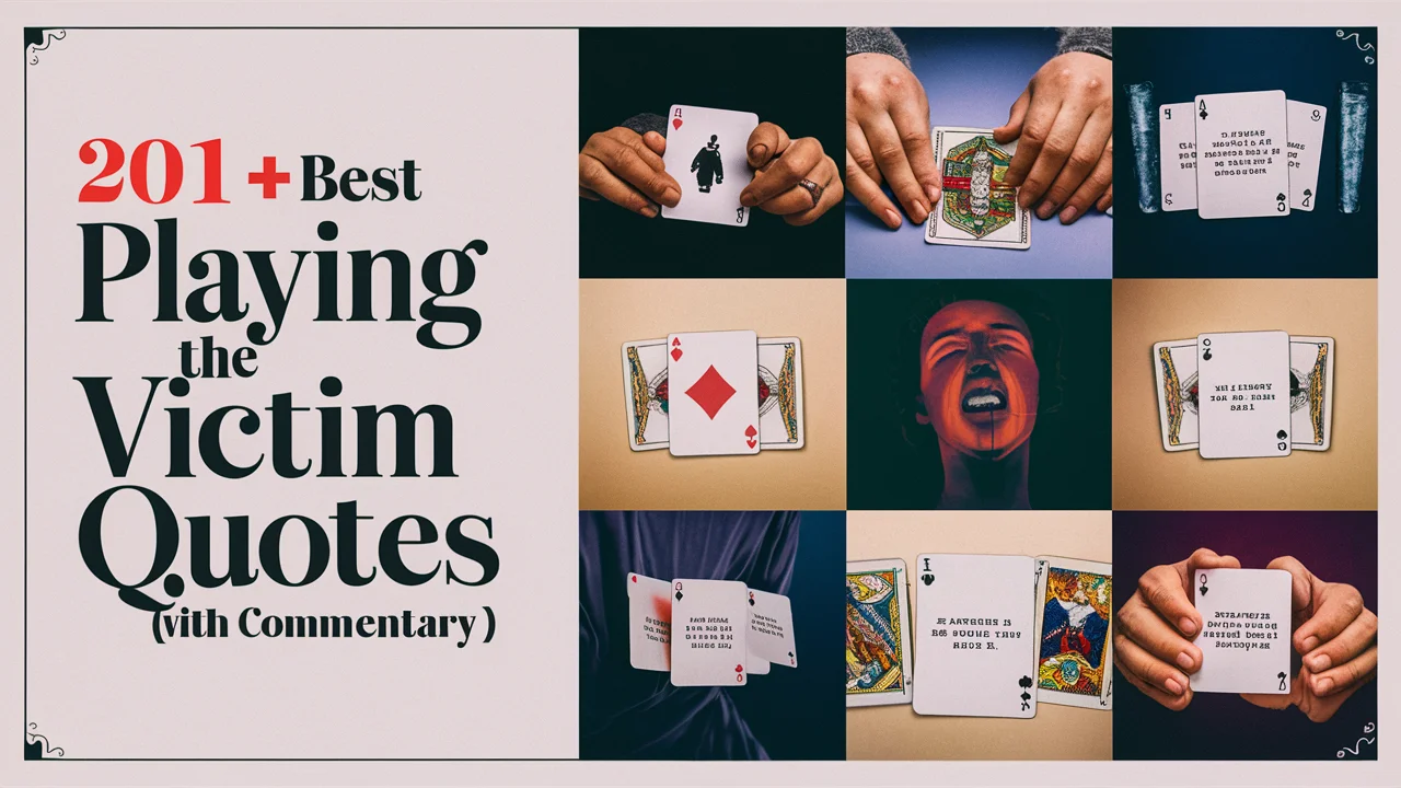 Best Playing the Victim Quotes