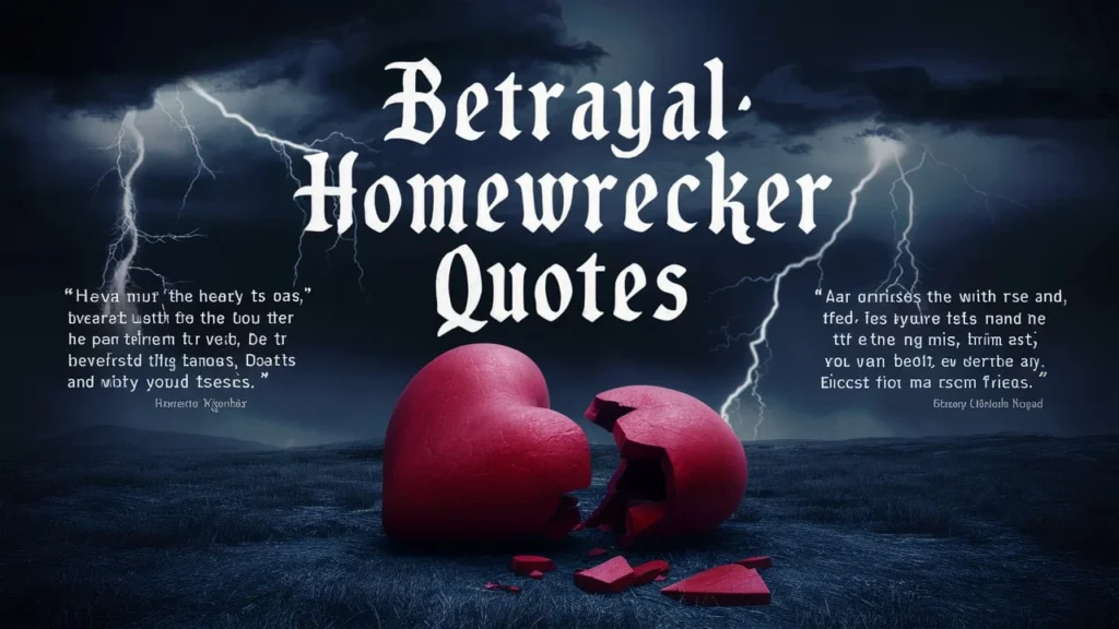 Betrayal Homewrecker Quotes