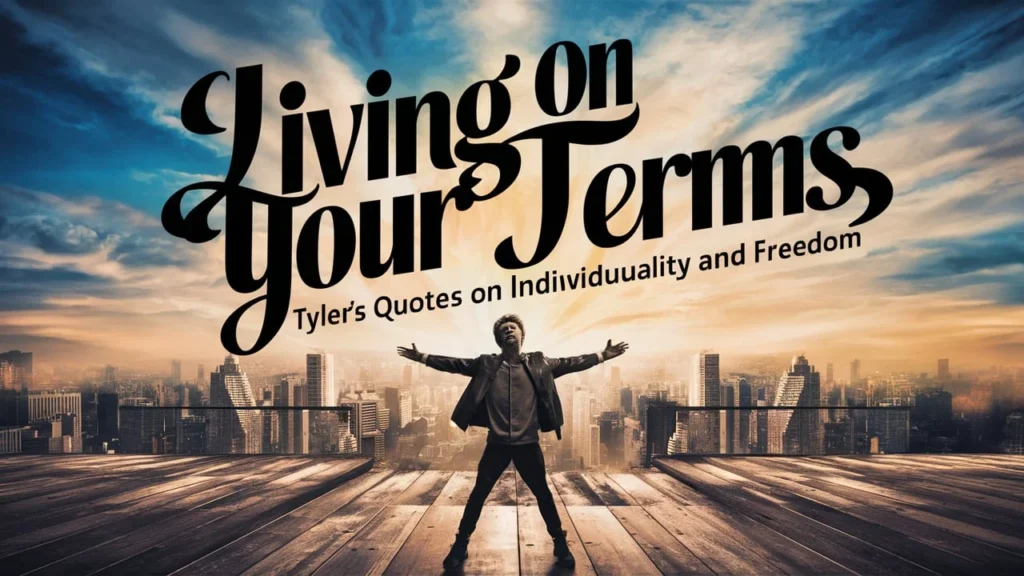 Living on Your Terms: Tyler’s Quotes on Individuality and Freedom