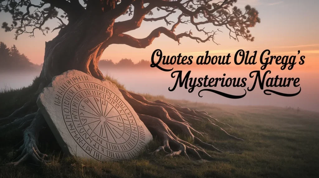 Quotes About Old Gregg's Mysterious Nature