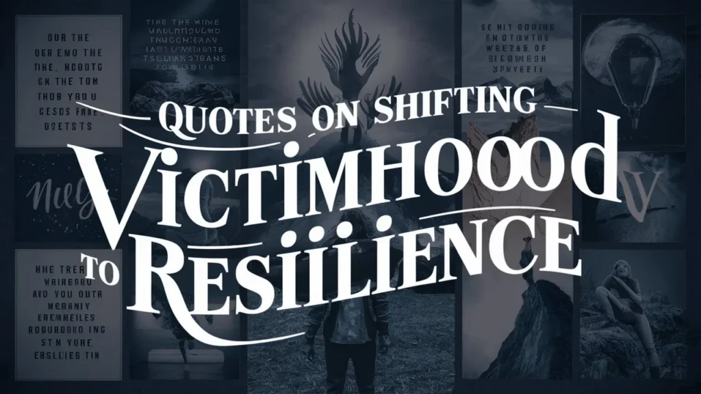 Quotes on Shifting from Victimhood to Resilience