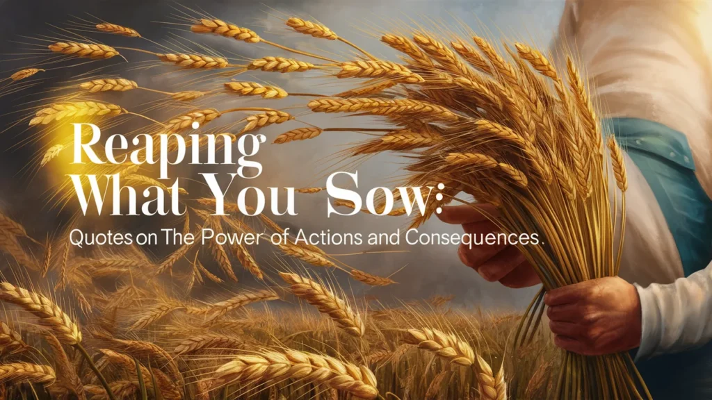 Reaping What You Sow: Quotes on the Power of Actions and Consequences