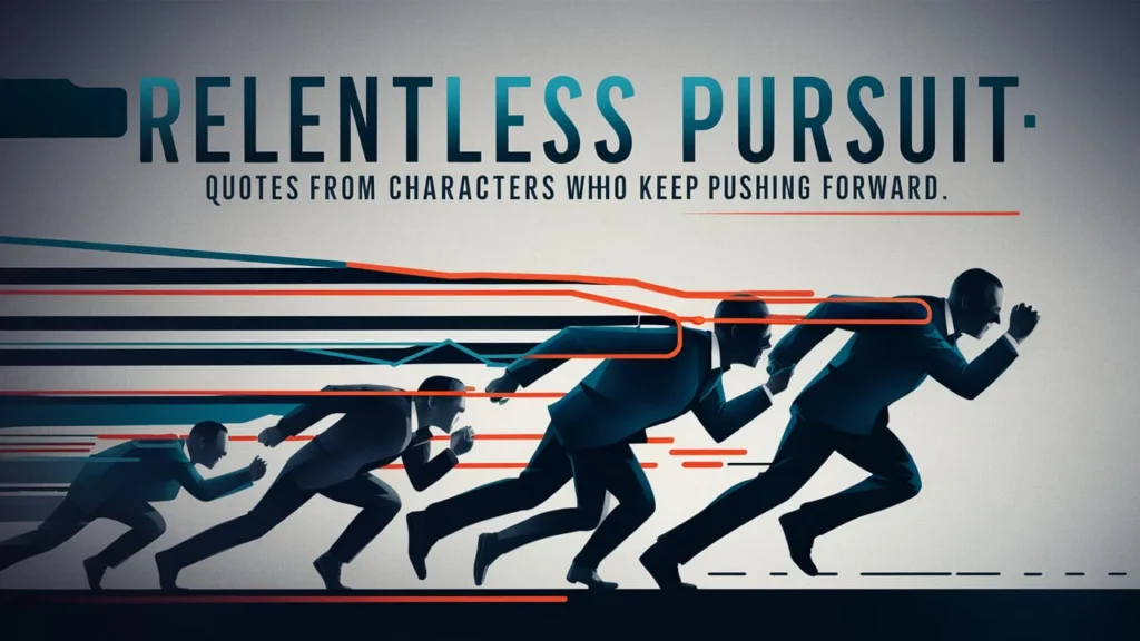 Relentless Pursuit: Quotes from Characters Who Keep Pushing Forward