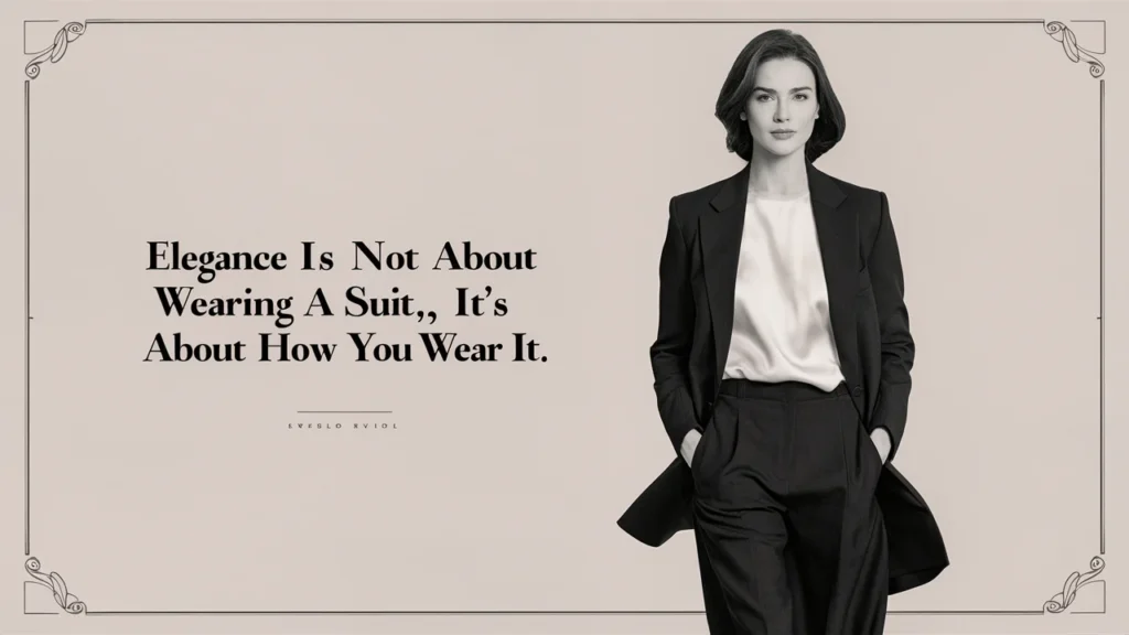 Elegance is Not About Wearing a Suit, It’s About How You Wear It