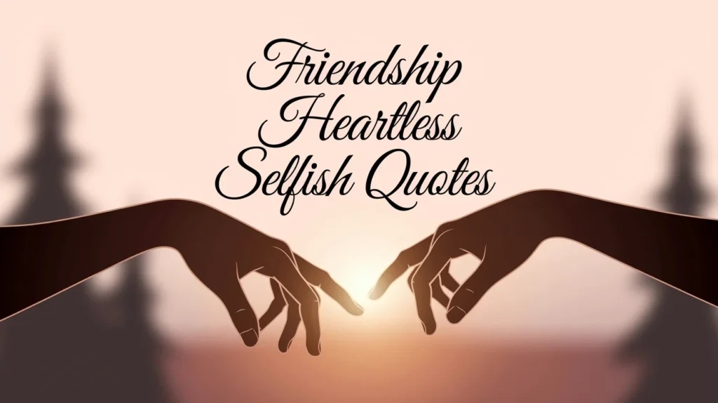 Friendship Heartless Selfish Quotes