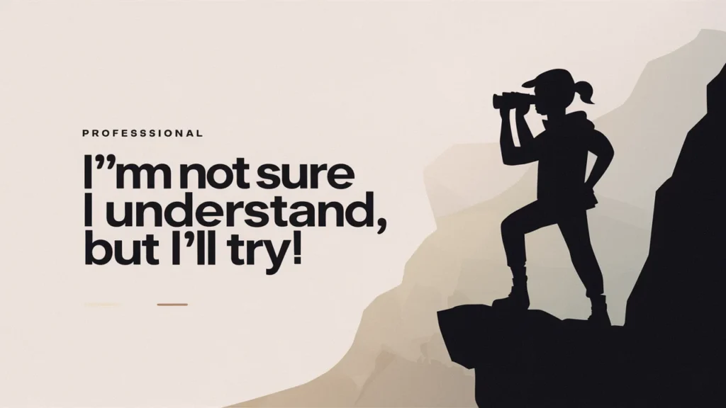 I’m not sure I understand, but I’ll try!"