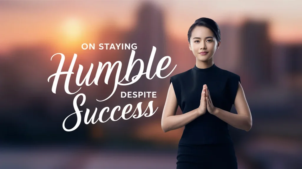 On Staying Humble Despite Success