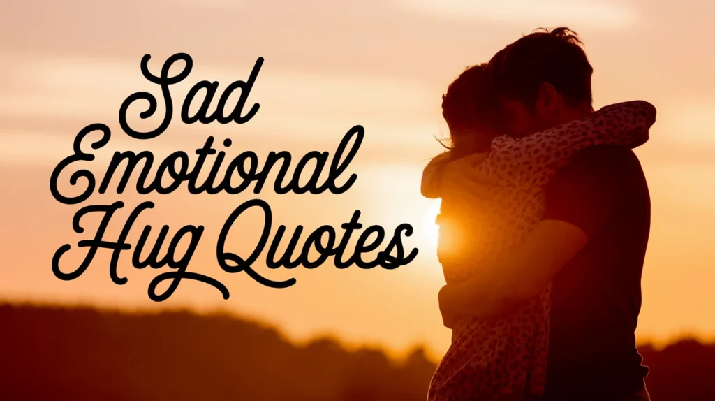 Sad Emotional Hug Quotes