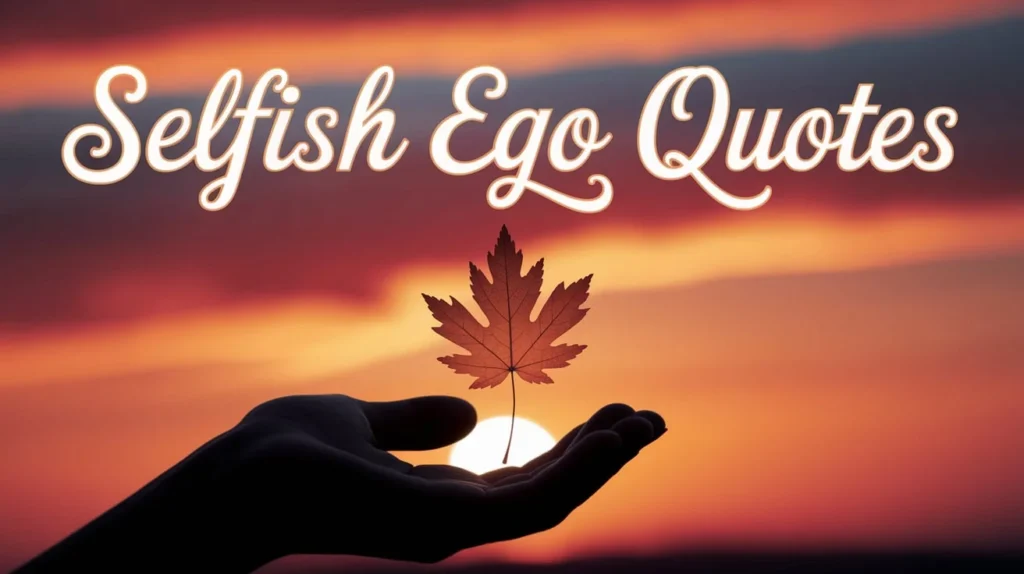 Selfish Ego Quotes