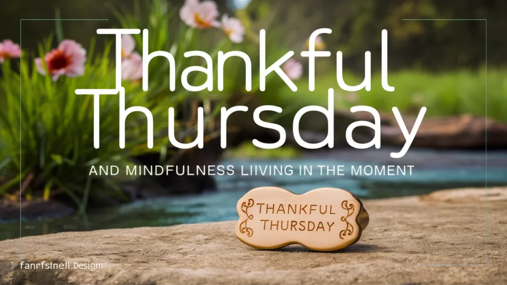 Thankful Thursday and Mindfulness Living in the Moment