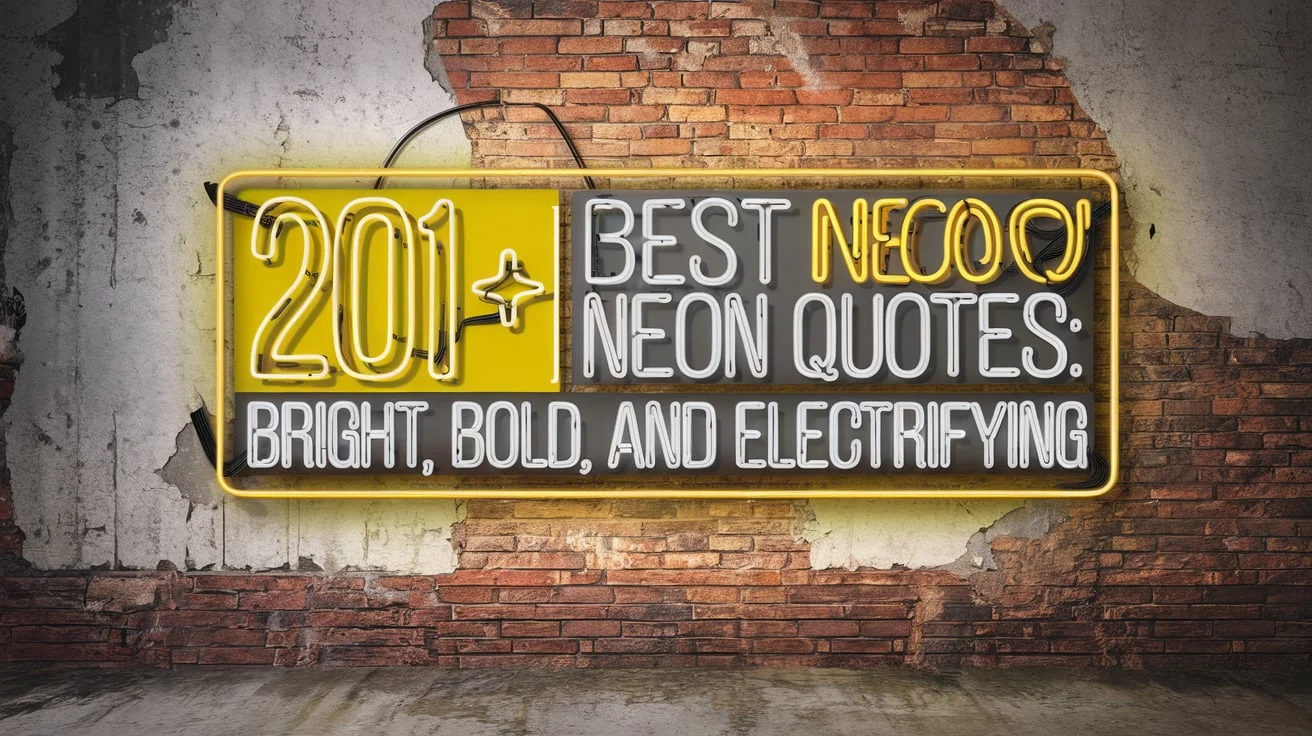 Best Neon Quotes: Bright, Bold, and Electrifying