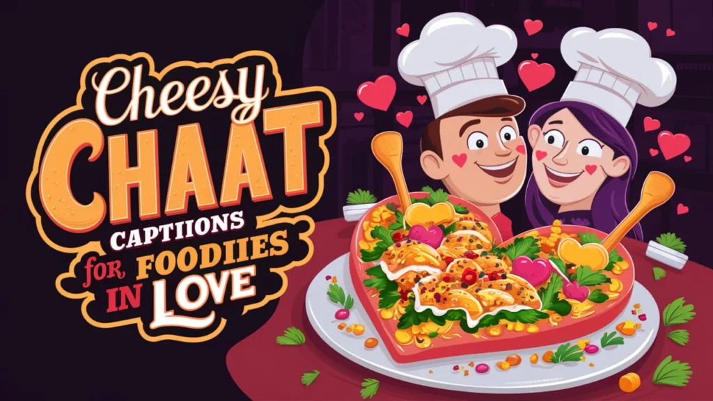 Cheesy Chaat Captions for Foodies in Love
