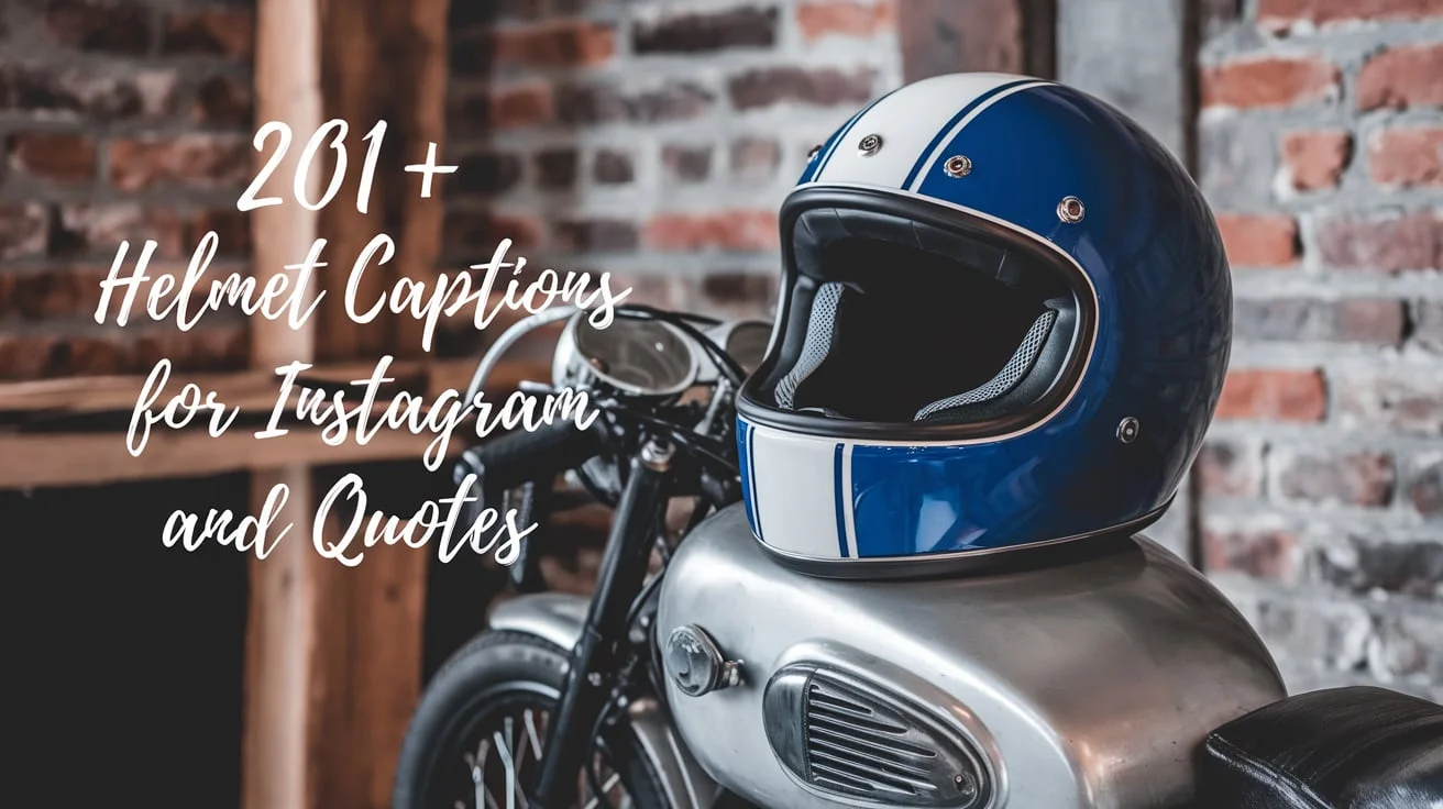 Helmet Captions for Instagram and Quotes