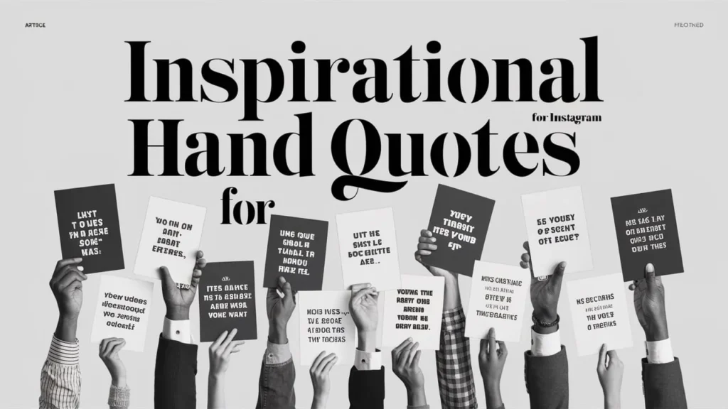 Inspirational Hand Quotes for Instagram