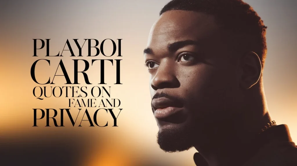 Playboi Carti Quotes on Fame and Privacy