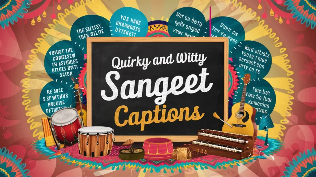 Quirky and Witty Sangeet Captions