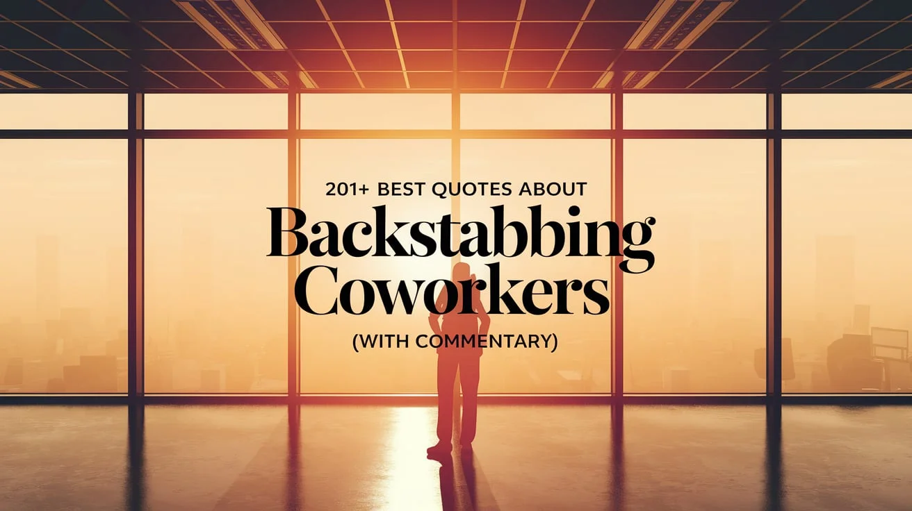 Best Quotes About Backstabbing Coworkers
