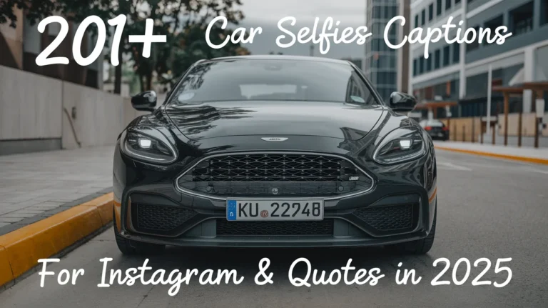 Car Selfies Captions For Instagram & Quotes