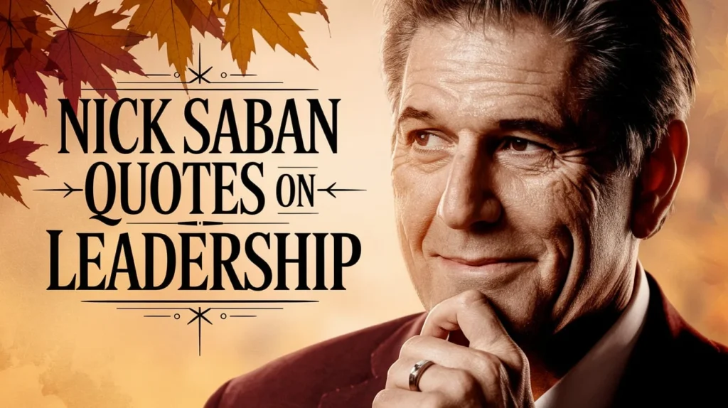 Nick Saban Quotes on Leadership