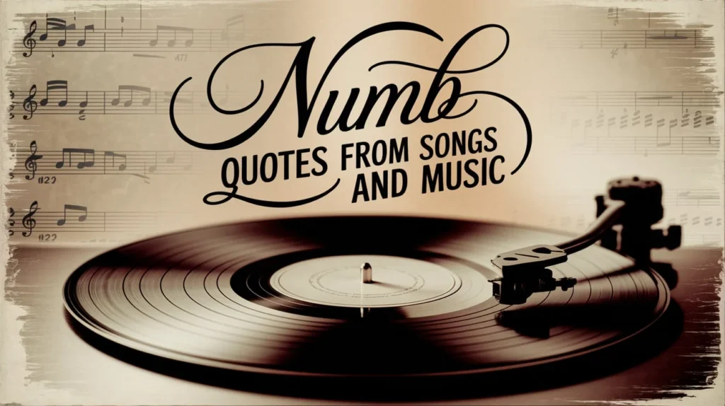 Numb Quotes from Songs and Music