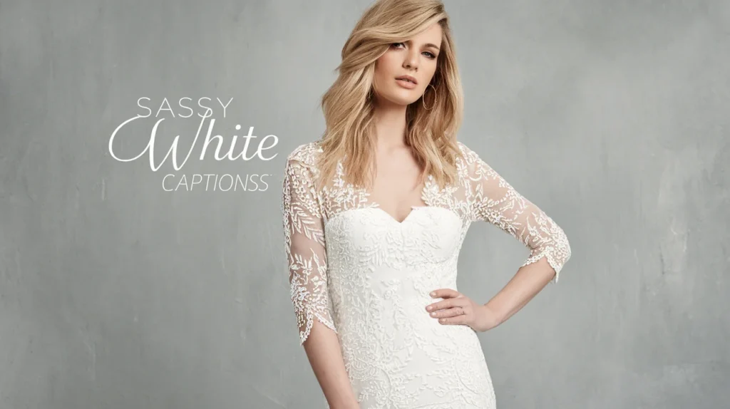 Sassy White Dress Captions